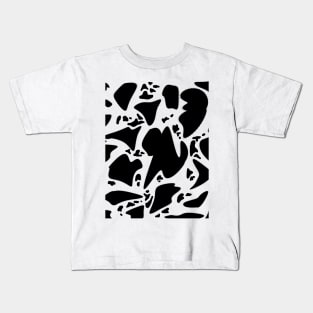 Splotchy inkblot cowprint pattern Kids T-Shirt